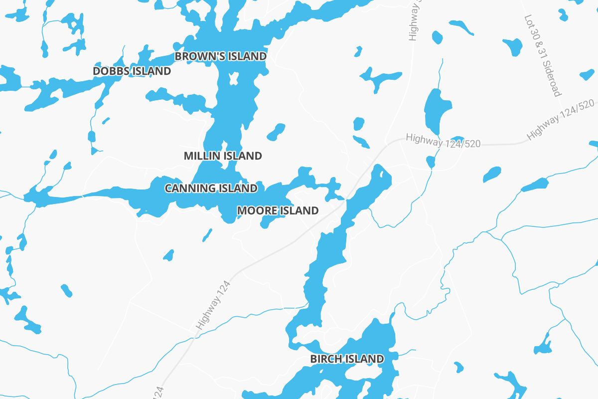 white stone lake map